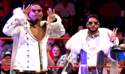 A screenshot of Mason and Mansoor posing together.